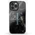 Monogram Personalized Black Marble iPhone Case