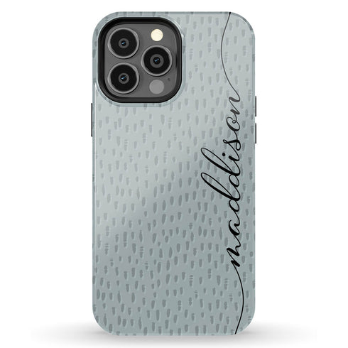 Personalized Name Calligraphy & Dots iPhone Case