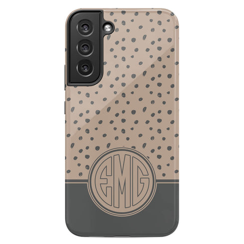 Spotted Dots Personalized Monogram Galaxy Case