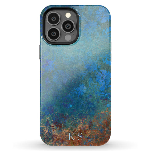 Patina Effect Custom Initials iPhone Case