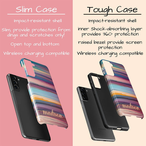 Acrylic Brushstrokes Custom Name Galaxy Case