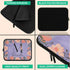 Floral Purple Monogram Custom Name Laptop Sleeve