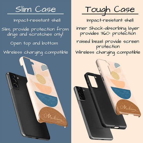 Abstract Shapes Custom Name Galaxy Case