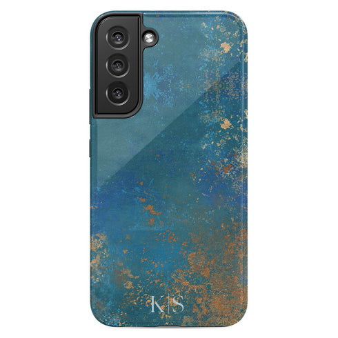 Patina Effect Custom Initials Galaxy Case