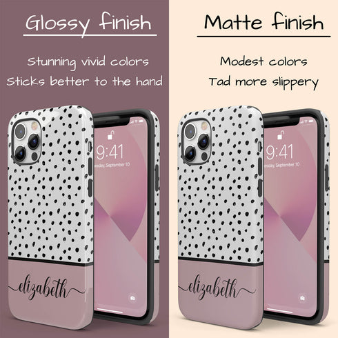 Delicate Dots Custom Name iPhone Case