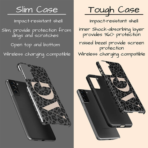 Oversized Leopard Custom Initials Galaxy Case