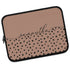 Spotted Dots Custom Calligraphy Name Laptop Sleeve