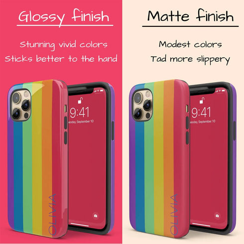 LGBTQ Pride Rainbow Custom Name iPhone Case