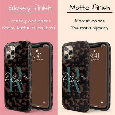 Monogram Personalized Tortoiseshell iPhone Case