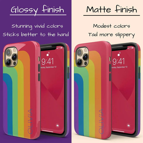 LGBTQ Pride Flag Rainbow Custom Name iPhone Case