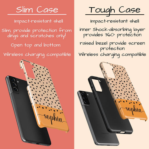 Speckled Dots Custom Name Galaxy Case