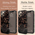 Dark Tortoiseshell Round Monogram iPhone Case
