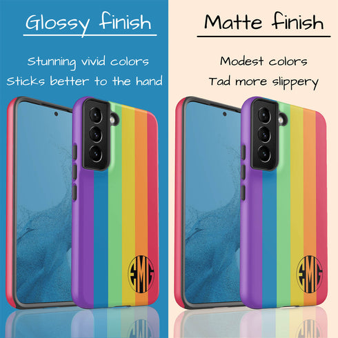 LGBTQ Pride Rainbow Custom Monogram Galaxy Case