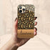 Golden Leopard Personalized Name iPhone Case