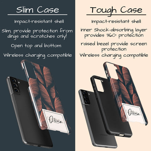 Boho Flowers Custom Name Galaxy Case