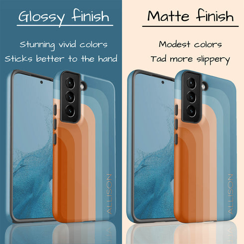 Retro Colors Rainbow Custom Name Galaxy Case