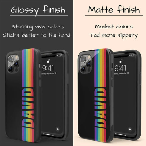LGBTQ Custom Rainbow Name Pride iPhone Case