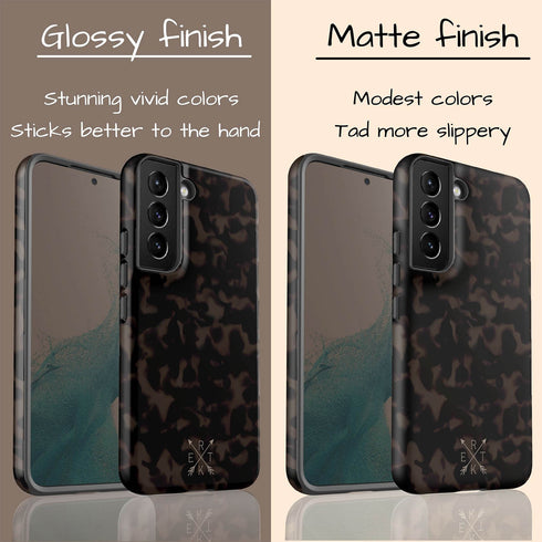 Dark Tortoiseshell Custom Crossed Arrows Initials Galaxy Case