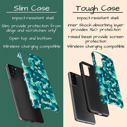 Army Camo Custom Name Galaxy Case