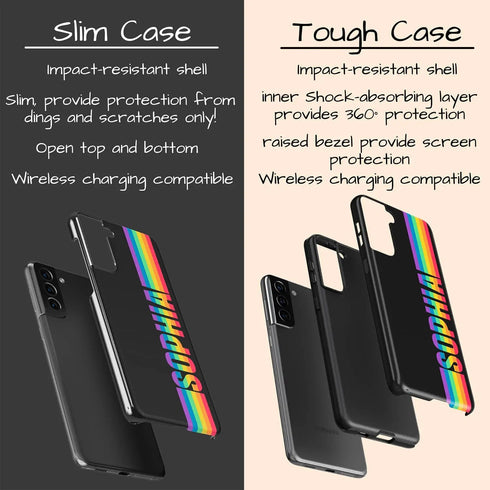 LGBTQ Custom Rainbow Name Pride Galaxy Case