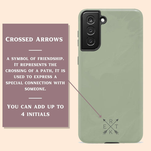 Custom Initials Crossed Arrows Galaxy Case