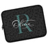 Dark Leopard Monogram Name Laptop Sleeve