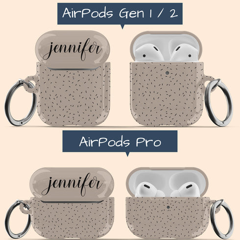 Small Spotted Dots Custom Name AirPods Case