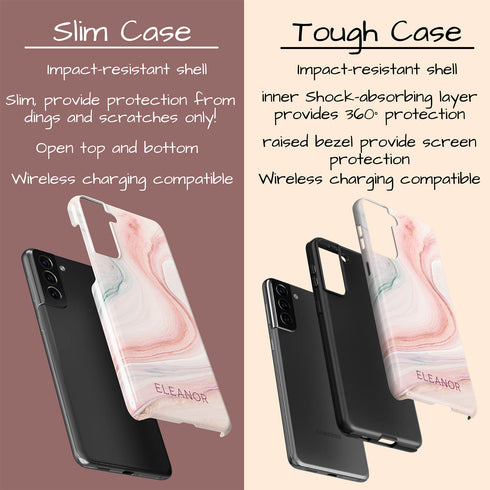 Nude Marble Custom Name Galaxy Case