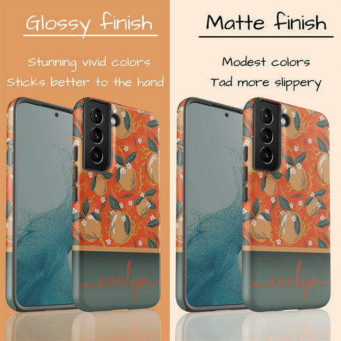 Christmas Oranges Custom Name Galaxy Case