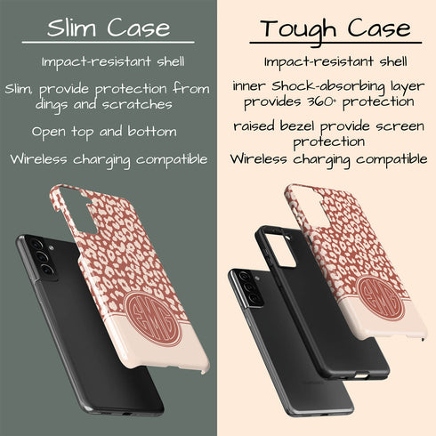 Boho Leopard Personalized Monogram Galaxy Case