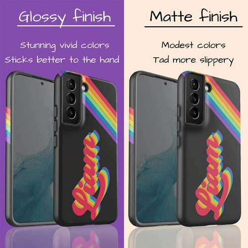 LGBTQ Pride Custom Dark Retro Name Galaxy Case