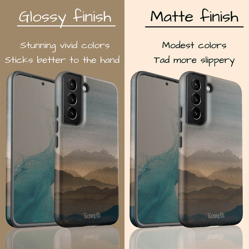 Watercolor Landscape Personalized Name Galaxy Case