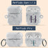 Monogram Personalized White Marble AirPods Case