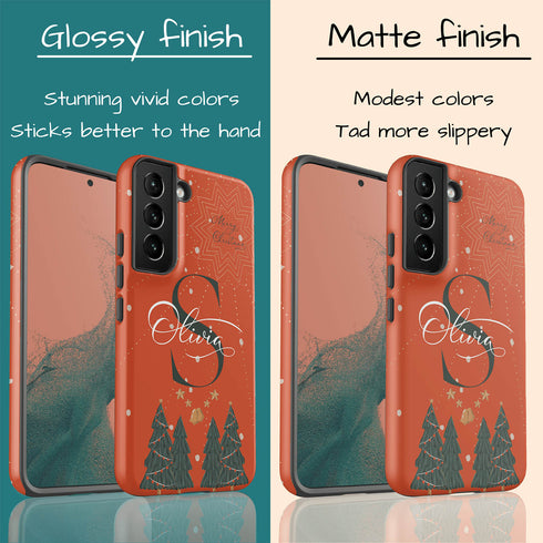 Christmas Monogram Custom Name Galaxy Case