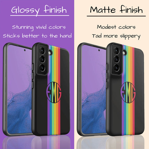 LGBTQ Custom Rainbow Monogram Pride Galaxy Case