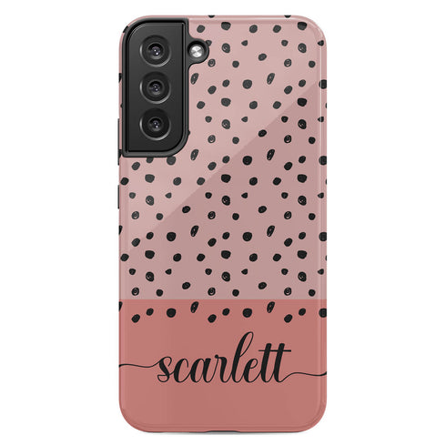 Speckled Dots Custom Name Galaxy Case