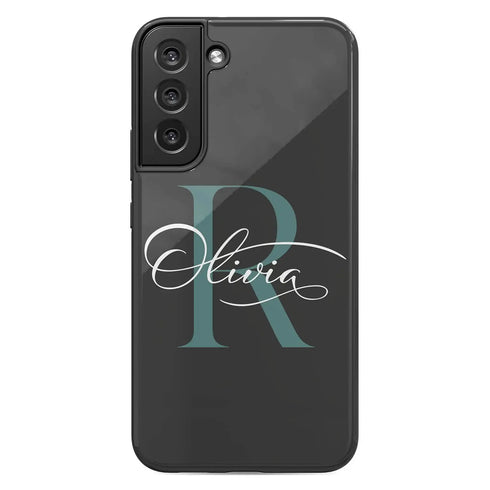 Monogram Personalized Solid Black Galaxy Case