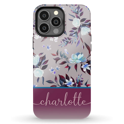 Custom Name Floral iPhone Case