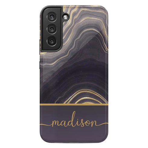 Black Agate Custom Name Galaxy Case
