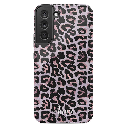 Metallic Leopard Personalized Name Galaxy Case
