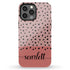 Speckled Dots Custom Name iPhone Case