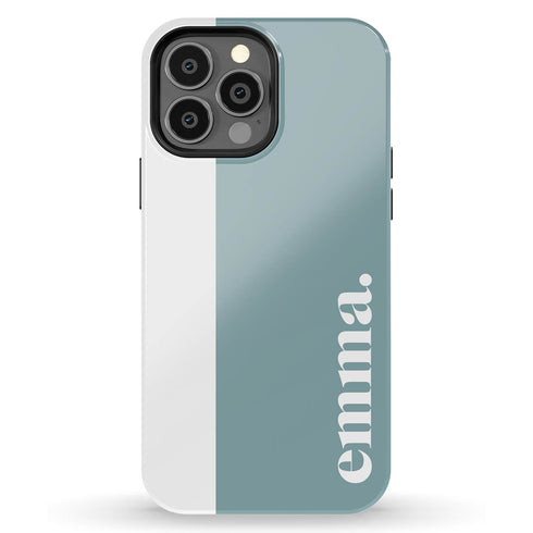 Elegant Striped Custom Serif Name iPhone Case