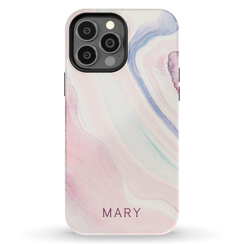 Nude Marble Custom Name iPhone Case