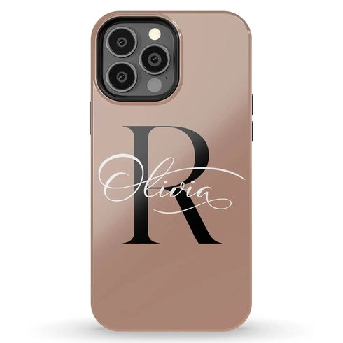 Monogram Personalized Solid iPhone Case