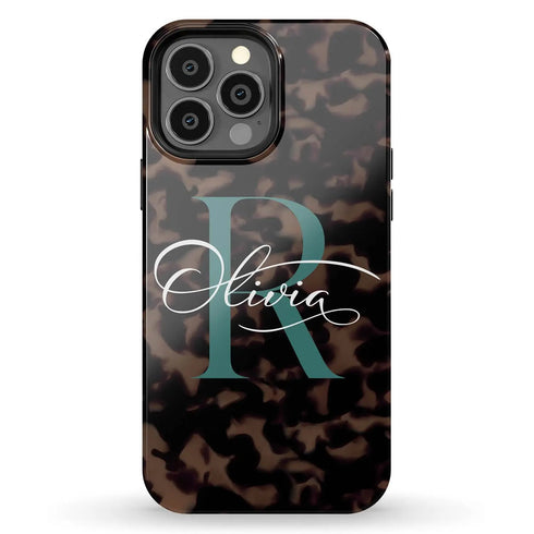 Monogram Personalized Tortoiseshell iPhone Case