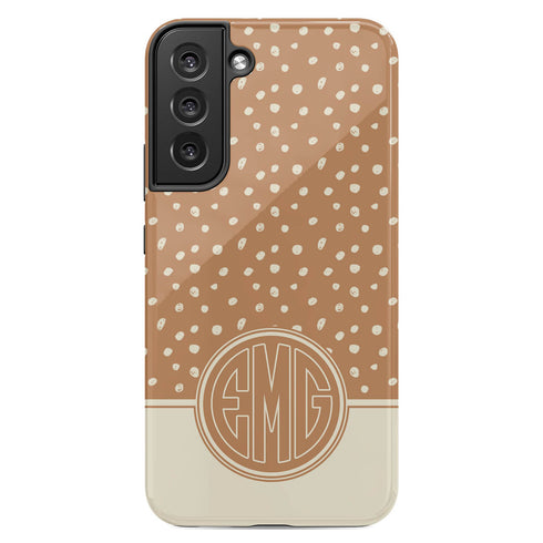 Spotted Dots Personalized Monogram Galaxy Case