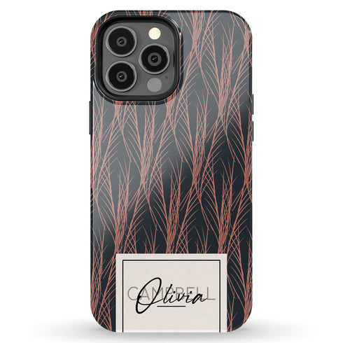 Boho Flowers Custom Name iPhone Case