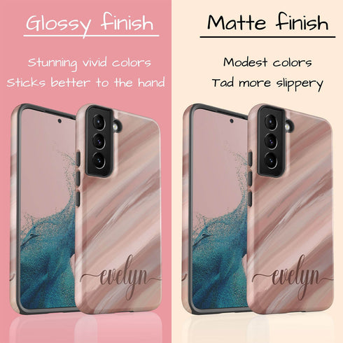 Acrylic Brushstrokes Custom Name Galaxy Case