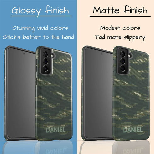 Digital Camo Custom Name Men's Galaxy Case