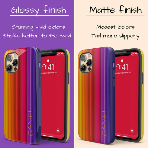 Unique LGBTQ Pride Rainbow Custom Name iPhone Case